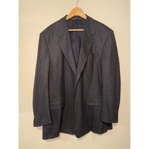 Canali Blazer Sport Coat Wool Cashmere Made in Italy Gray Size 50 XL